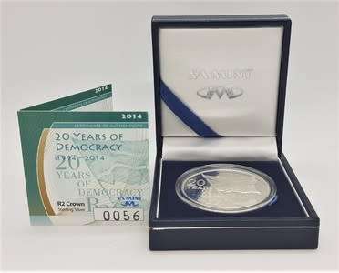 2014 RSA silver proof R2 - 20 years of democracy no 0056