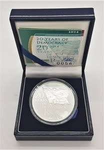 2014 RSA silver proof R2 - 20 years of democracy no 0056