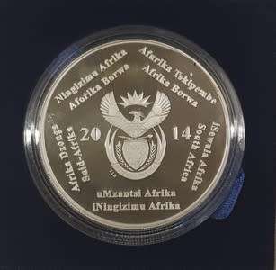 2014 RSA silver proof R2 - 20 years of democracy no 0056