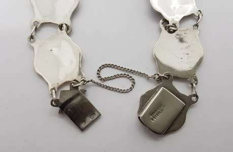 925 Sterling Silver Siam Bracelet weight 21.4g as per photo