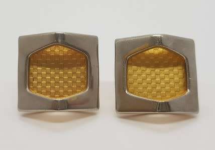 Pair of gold coloured cufflinks - as per photo