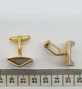 Pair of gold coloured cufflinks - as per photo