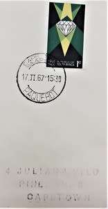 RSA Paquebot 1967 FDC - Posted at sea off Bouvet Oya - as per photo