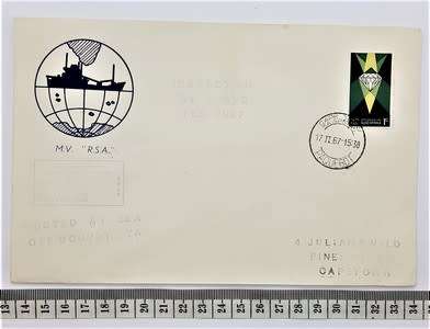 RSA Paquebot 1967 FDC - Posted at sea off Bouvet Oya - as per photo
