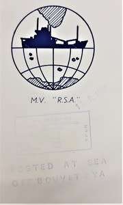 RSA Paquebot 1967 FDC - Posted at sea off Bouvet Oya - as per photo