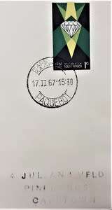 RSA Paquebot 1967 FDC - Posted at sea off Bouvet Oya - as per photo
