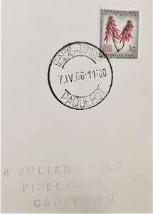 RSA Paquebot FDC - Zinderen Bakker Expedition Marion Prince Edward March 1966 - as per photo