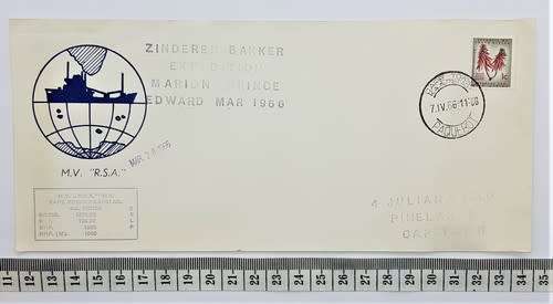 RSA Paquebot FDC - Zinderen Bakker Expedition Marion Prince Edward March 1966 - as per photo