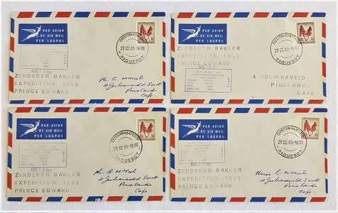 RSA Paquebot FDC - Zinderen Bakker Expedition 1965 Prince Edward - lot of 8- as per photo