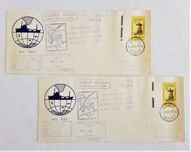RSA Paquebot FDC - Operation Boffin Drop, March 1966 by SAN RSA SAAF- lot of 2 - as per photo