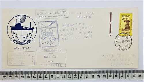 RSA Paquebot FDC - Operation Boffin Drop, March 1966 by SAN RSA SAAF- lot of 2 - as per photo