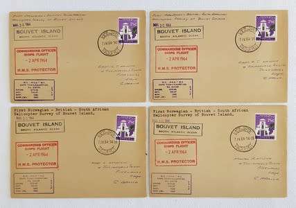 RSA Paquebot FDC - First Norwegian, British, South Africa helicopter survey of Bouvet Island -7