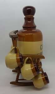 Cuvee Speciale Wine jug with 6 cups and rocking chair stand - lovely piece - as per photo