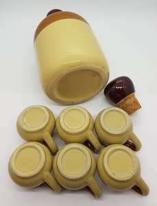 Cuvee Speciale Wine jug with 6 cups and rocking chair stand - lovely piece - as per photo
