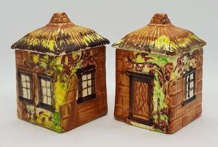 Cottage Tea pot and 2 sugar bowls - as per photo