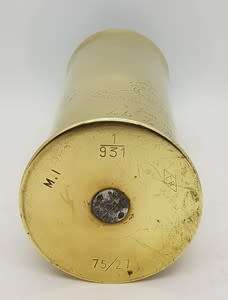 WWII Canon shell trench art - engraved Africa Continent by Sodie To Made 11 June 1942 - as per photo