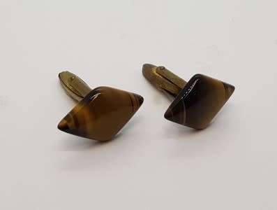Pair of Tigers eye cufflinks - as per photo