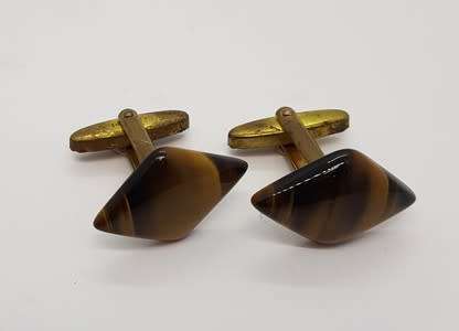 Pair of Tigers eye cufflinks - as per photo