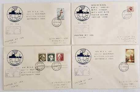 RSA Paquebot FDC - Geophysical Exp. Omega with Sancor WITS UCT NITR, Indian Ocean 1970