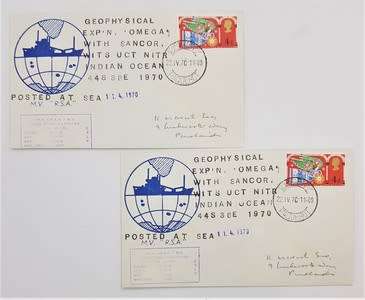 RSA Paquebot FDC - Geophysical Expedition with Sancor. WITS UCT NITR, Indian Ocean 1970