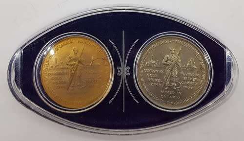 1967 Confederation Ontario medallion set - as per photo
