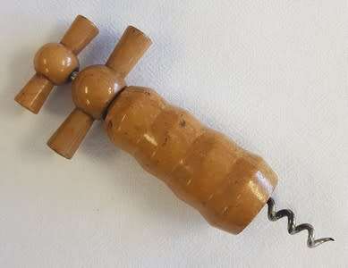 Vintage wooden cork screw - as per photo