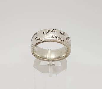 925 Silver Esprit mens ring, size P/56 - 11.2 grams - as per photo