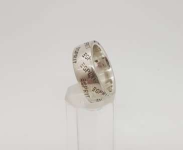 925 Silver Esprit mens ring, size P/56 - 11.2 grams - as per photo