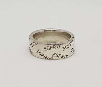 925 Silver Esprit mens ring, size P/56 - 11.2 grams - as per photo