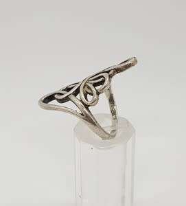 925 Silver flower ring, size O/54 - 7.6 grams - as per photo