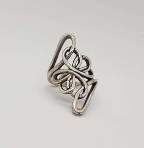 925 Silver flower ring, size O/54 - 7.6 grams - as per photo