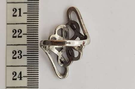 925 Silver flower ring, size O/54 - 7.6 grams - as per photo