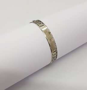 Antique 925 Sterling Silver Christening Bracelet as per photo