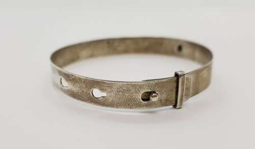 Antique 925 Sterling Silver Christening Bracelet as per photo