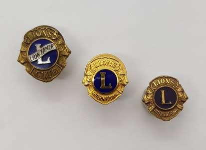 Lions Club International badges and pins - as per photo