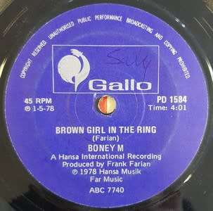Boney M single Lp - 45 - as per photo