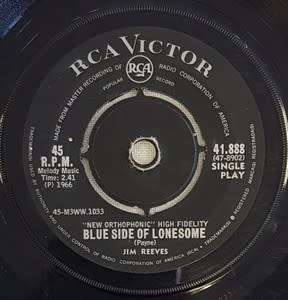 Jim Reeves single Lp - 45 - as per photo