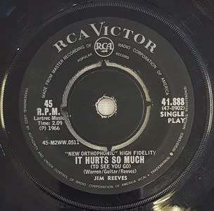 Jim Reeves single Lp - 45 - as per photo