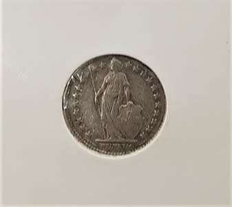 1921 Switzerland 1/2 Franc coin - as per scan