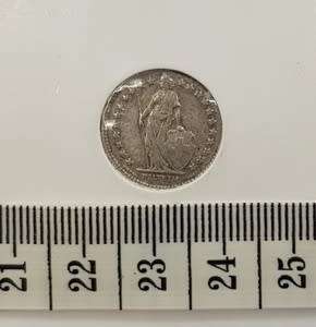 1921 Switzerland 1/2 Franc coin - as per scan