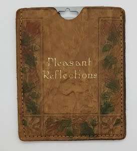 Pleasant Reflections stainless steel mirror in leather bag - as per photo