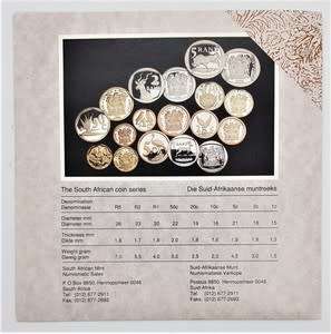 1994 South Africa Sparrow Proof Coin Set as per photo