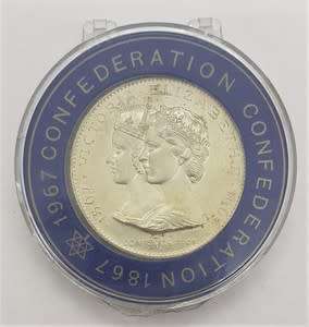 18671967 Confederation Victoria and Elizabeth medallion - as per scan