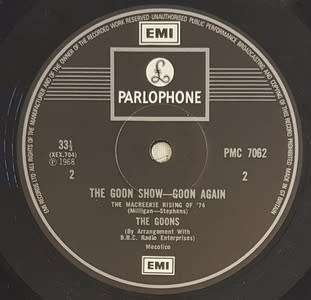 The Goon Show - Goon Again featuring China Story LP - as per photo