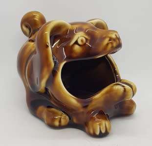 Porcelain dog vase made in China - as per photo