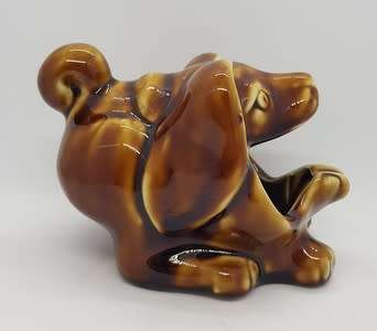 Porcelain dog vase made in China - as per photo