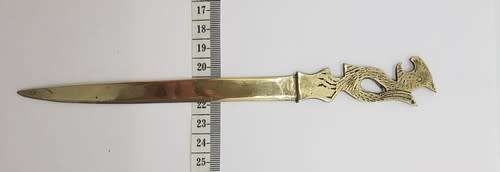 Brass letter opener made in Hong Kong - as per photo