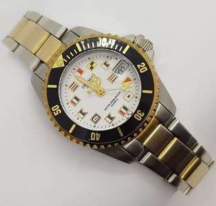 Del Mar Classic Nautical flags mens quartz watch
