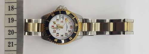 Del Mar Classic Nautical flags mens quartz watch