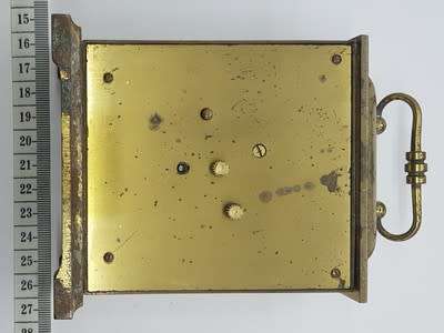Swiza 8 Brass travel clock - not working and damage to casing - as per photo